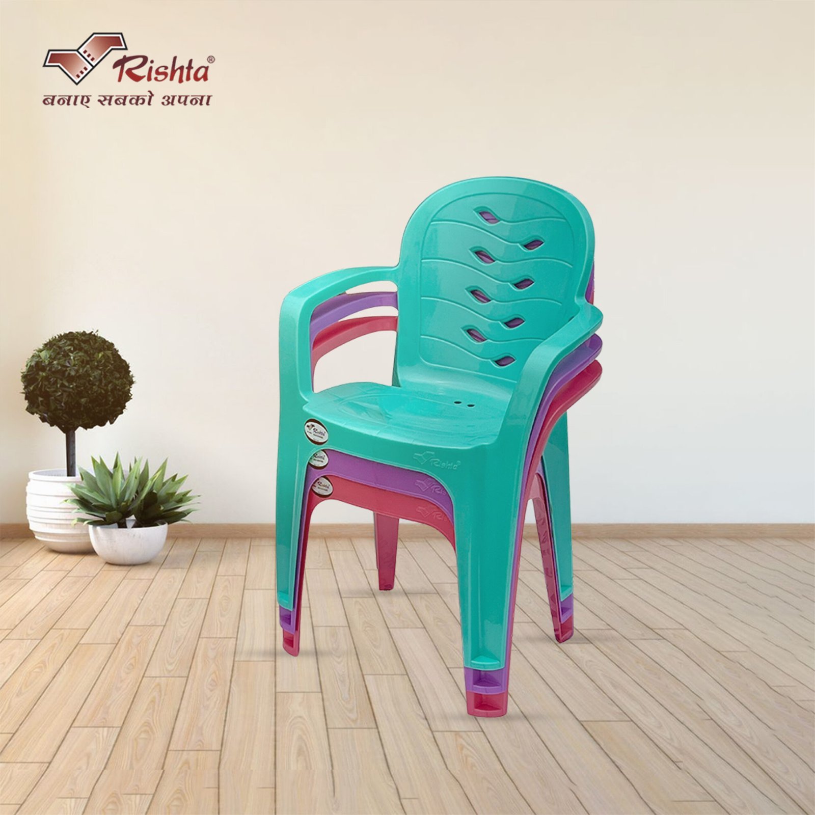 Rishta® Baby Chair Tiny Trone (Leaf Flow) - Image 5
