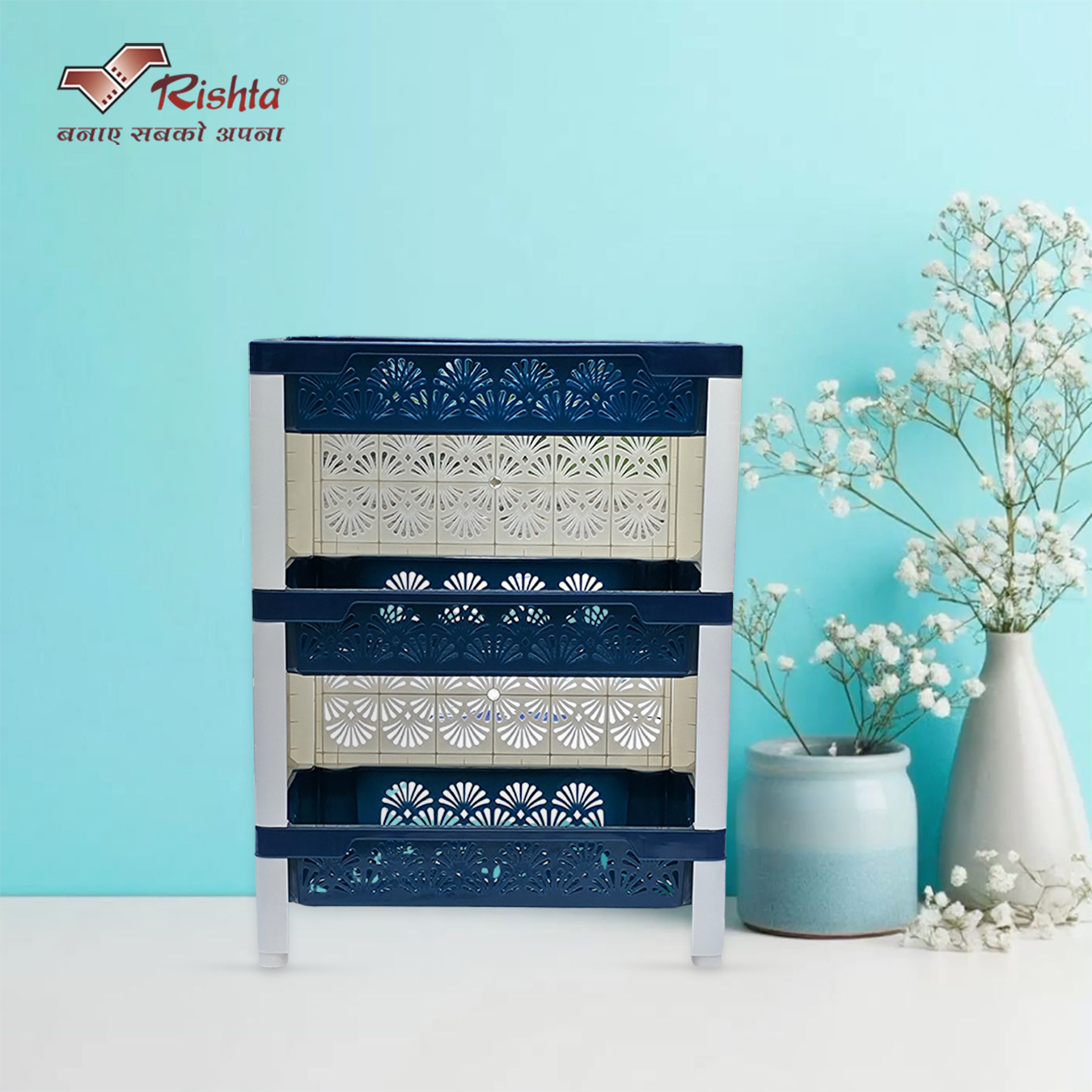 Rishta® Flora Multipurpose Storage Rack - 3 Layer - Image 5