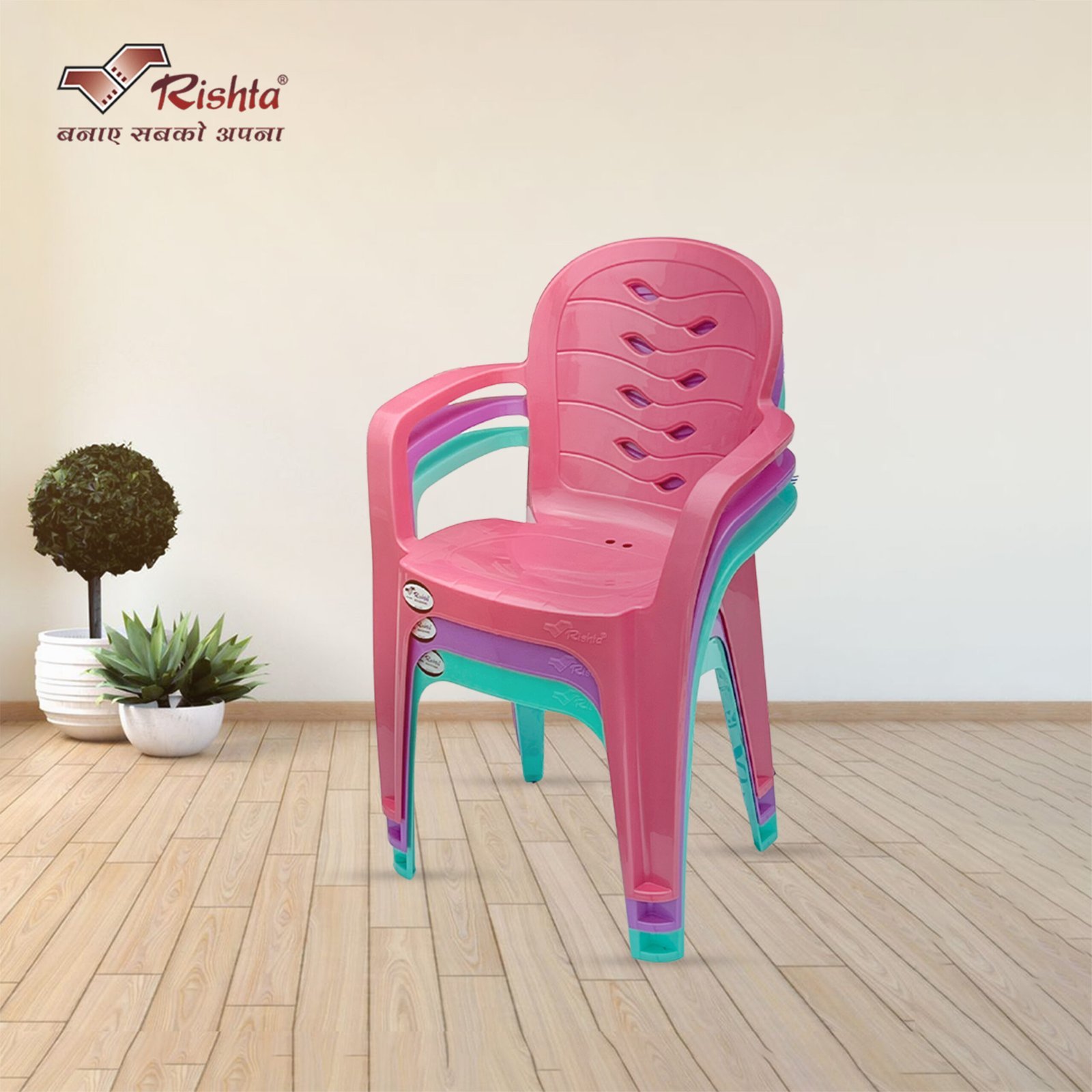 Rishta® Baby Chair Tiny Trone (Leaf Flow) - Image 6