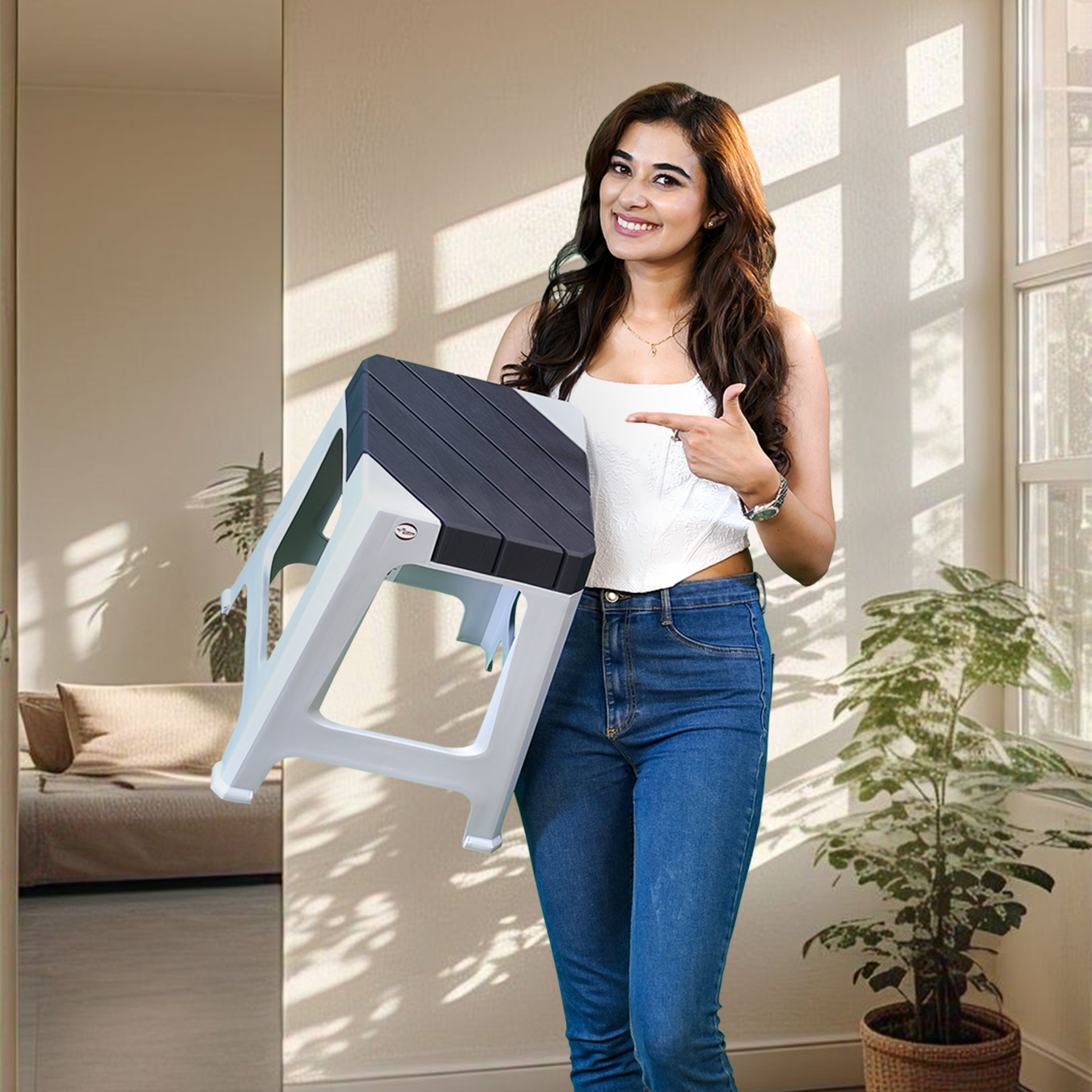 Rishta® Supheen DC Plastic Stool - Image 3