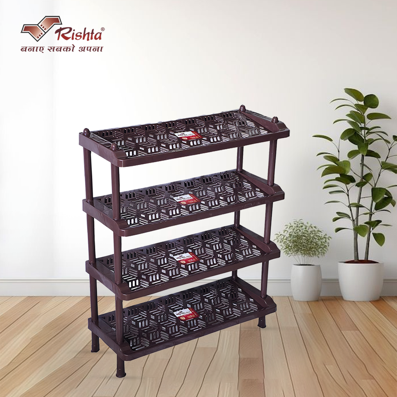 Rishta® Crazy Shoe Rack – 4 Layer - Image 7