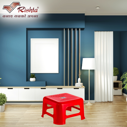 Rishta Plastic Square Stool - Image 2