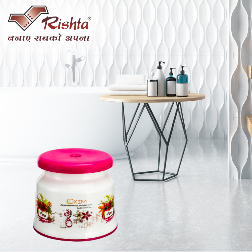 Rishta Plastic Designer Printed Stool - Image 3