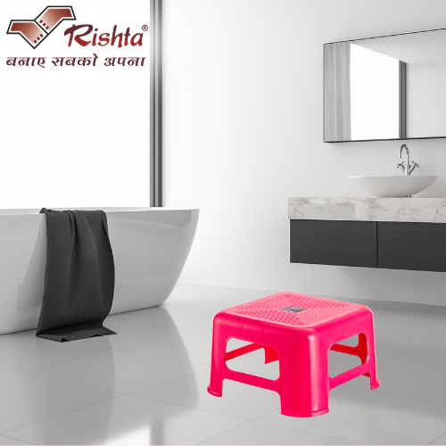 Rishta Plastic Square Stool