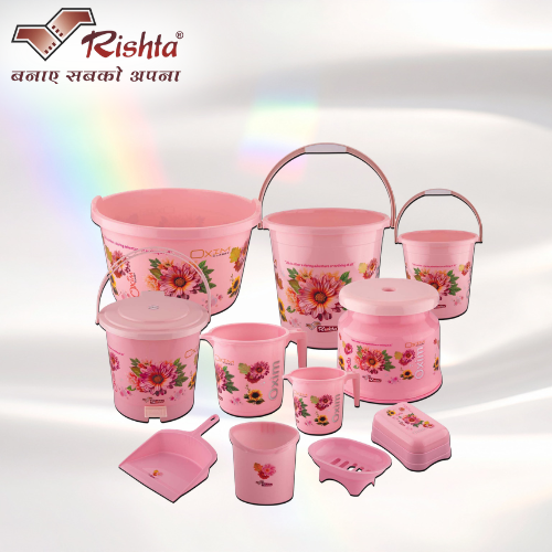 Rishta Plastic Bathroom Accessories Set - Image 4