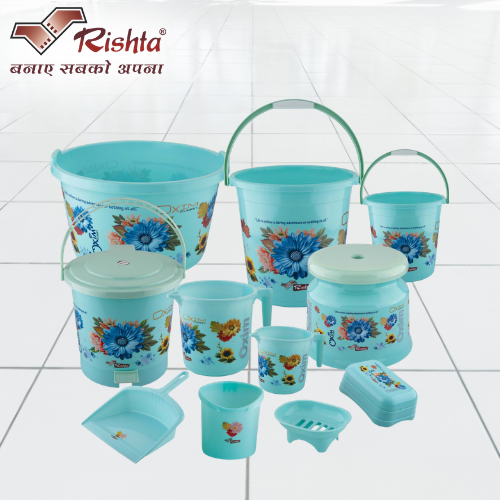 Rishta Plastic Bathroom Accessories Set - Image 3