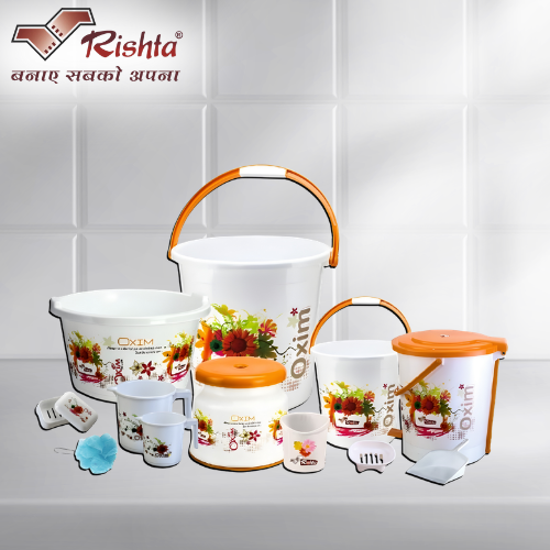 Rishta Plastic Bathroom Accessories Set - Image 2