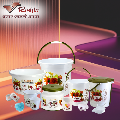 Rishta Plastic Bathroom Accessories Set - Image 6